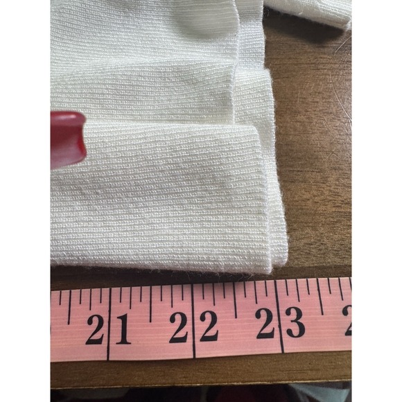 Y2K INC Womens Medium Babydoll Sweater V-Neck Faux Wrap Cottagecore Preppy Retro - Picture 10 of 10